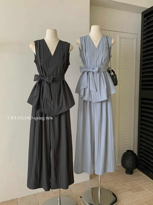 Two Piece Sleeveless Top with Trouser